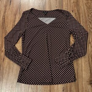 Ann Taylor Patterned Long Sleeve Top